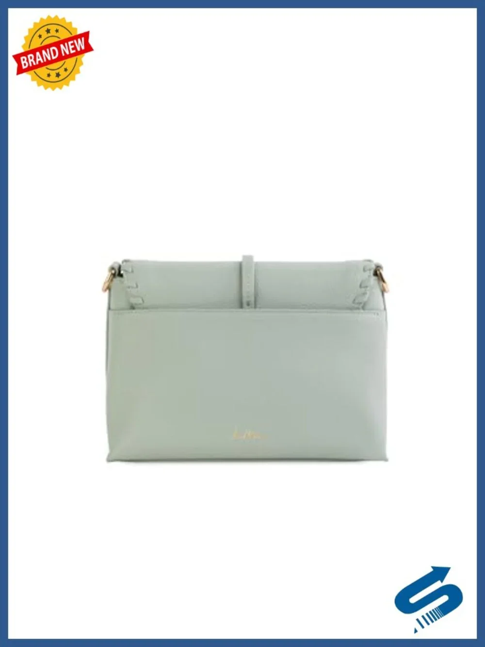 Leather Fold-Over Crossbody Bag with Tassel Detailing